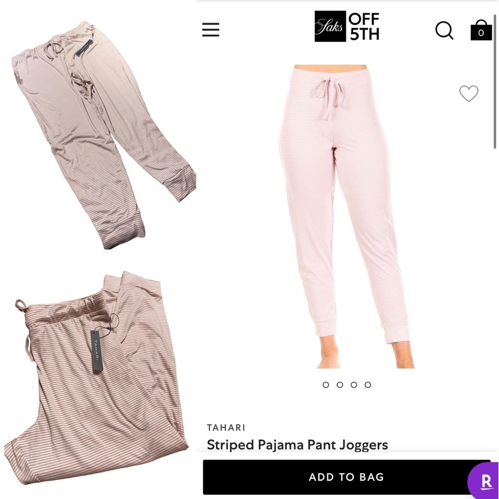 Tahari Striped Pajama Pant Joggers